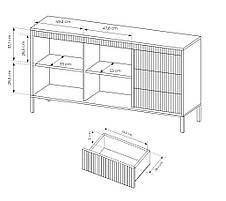 Комод Perfect Home Сенсо / Senso 2-дверний з 3 шухлядами 2D3S/153 Беж (PFH-091107), фото 3