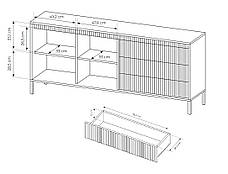 Комод Perfect Home Сенсо / Senso 2-дверний з 3 шухлядами 2D3S/187 Беж (PFH-091108), фото 4