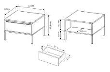 Стіл журнальний Perfect Home Сенсо / Senso 68 Беж (PFH-091111), фото 3