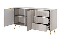 Комод Perfect Home Ланте / Lante 2-дверний з 3 шухлядами і золотими ніжками 2D3S/163 Беж (PFH-091180), фото 2