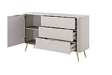 Комод Perfect Home Ланте / Lante 1-дверний з 3 шухлядами і золотими ніжками 1D3S/138 Беж (PFH-091116), фото 2