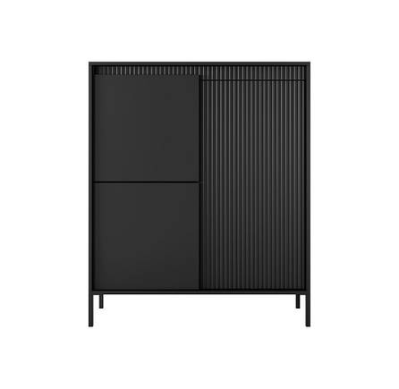 Комод високий Perfect Home Сенсо / Senso 3-дверний 3D Чорний (PFH-091134), фото 1