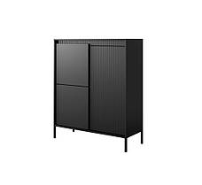 Комод високий Perfect Home Сенсо / Senso 3-дверний 3D Чорний (PFH-091134), фото 5