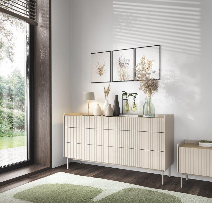 Комод Perfect Home Левел / Level з 6 шухлядами 6S/153 Беж/дуб сканді (PFH-091156)