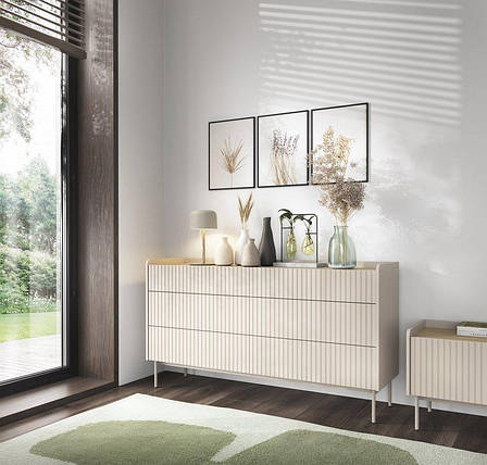 Комод Perfect Home Левел / Level з 6 шухлядами 6S/153 Беж/дуб сканді (PFH-091156), фото 1