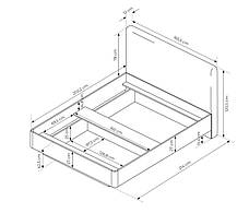 Ліжко (каркас) Perfect Home Ланте / Lante 160 з м'яким ізголів'ям Беж (PFH-091125), фото 3