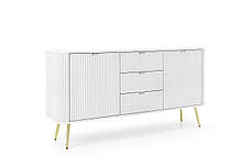 Комод Perfect Home Зова / Zova 2-дверний з 3 шухлядами і золотими ніжками KSZ168 Білий (PFH-091280), фото 4