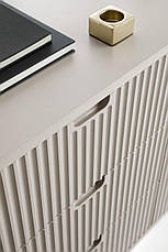 Стіл туалетний Perfect Home Зова / Zova з 2 шухлядами та золотими ніжками T103 Кашемір (PFH-091301), фото 5