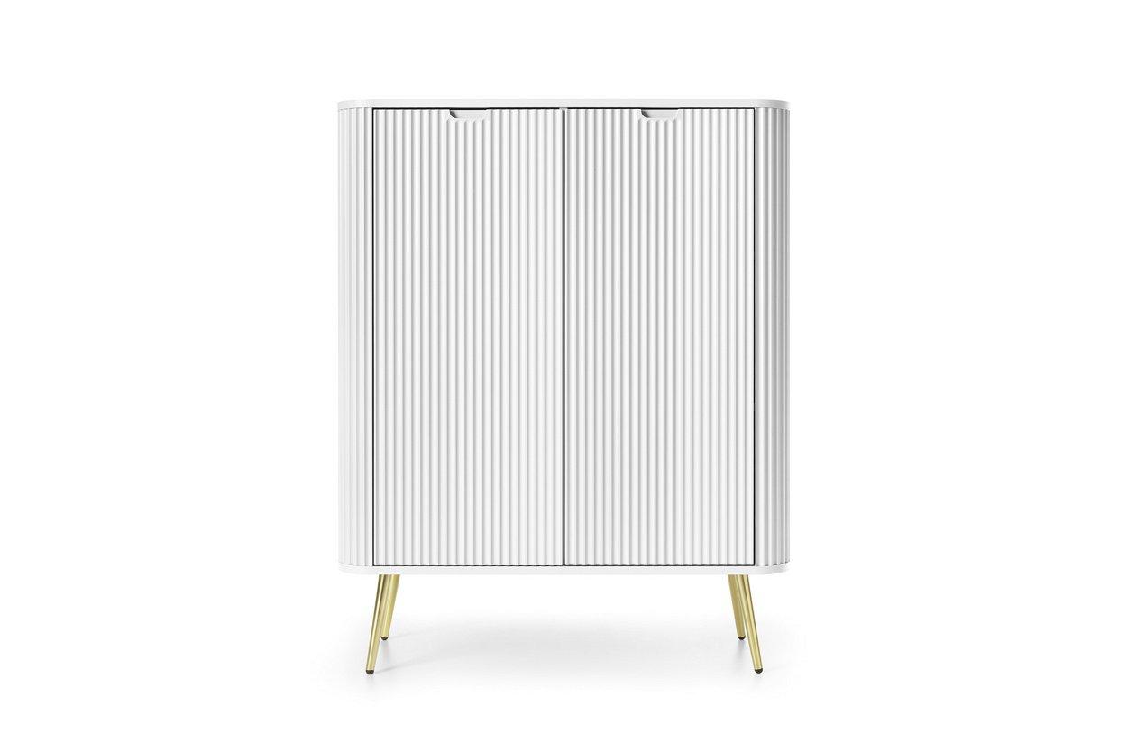 Комод Perfect Home Зова / Zova 2-дверний з золотими ніжками K103 Білий (PFH-091286)