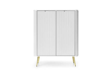 Комод Perfect Home Зова / Zova 2-дверний з золотими ніжками K103 Білий (PFH-091286), фото 1