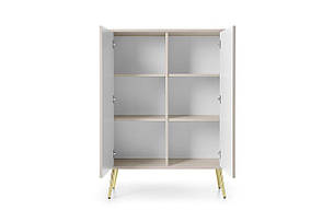 Комод Perfect Home Зова / Zova 2-дверний з золотими ніжками K103 Кашемір (PFH-091284), фото 2