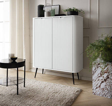 Комод Perfect Home Зова / Zova 2-дверний з чорними ніжками K103 Білий (PFH-091285), фото 1