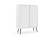 Комод Perfect Home Зова / Zova 2-дверний з чорними ніжками K103 Білий (PFH-091285), фото 4