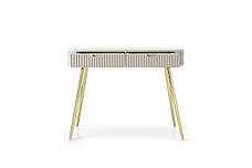 Стіл туалетний Perfect Home Зова / Zova з 2 шухлядами та золотими ніжками T103 Кашемір (PFH-091301), фото 2