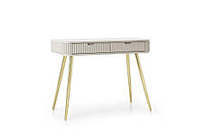 Стіл туалетний Perfect Home Зова / Zova з 2 шухлядами та золотими ніжками T103 Кашемір (PFH-091301), фото 4