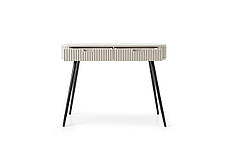 Стіл туалетний Perfect Home Зова / Zova з 2 шухлядами та чорними ніжками T103 Кашемір (PFH-091300), фото 2