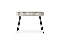 Стіл туалетний Perfect Home Зова / Zova з 2 шухлядами та чорними ніжками T103 Кашемір (PFH-091300), фото 5