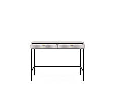 Стіл туалетний Perfect Home Нова / Nova з 2 шухлядами та чорними ніжками T104 Сірий (PFH-091268), фото 2