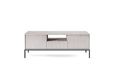 Тумба під телевізор Perfect Home Нова / Nova 2-дверна з 1 шухлядою і чорними ніжками RTV154 Сірий (PFH-091227), фото 4