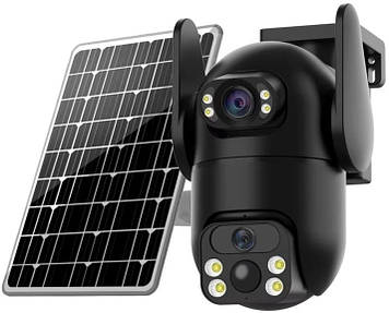 IP камера VQ05 4G 6.0 Мп із віддаленим доступом вулична із сонячною панеллю (v380Pro)