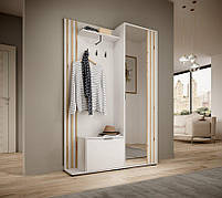 Передпокій з дзеркалом Perfect Home Неллі / Nelly 2-дверний Білий/дуб артизан (PFH-091303)