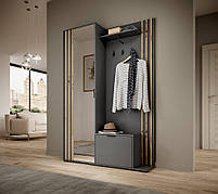 Передпокій з дзеркалом Perfect Home Неллі / Nelly 2-дверний Графіт/дуб артизан (PFH-091305)