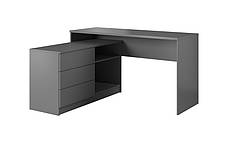 Стіл офісний письмовий Perfect Home Тео / Teo 3S/138 з 3 шухлядами Графіт (PFH-091166), фото 4