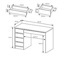 Стіл туалетний письмовий Perfect Home Ада / Ada 5S/120 з 5 шухлядами Антрацит (PFH-091308), фото 3