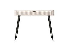 Стіл туалетний Perfect Home Ланте / Lante 1S/100 з 1 шухлядою і чорними ніжками Беж (PFH-091170), фото 4