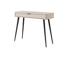 Стіл туалетний Perfect Home Ланте / Lante 1S/100 з 1 шухлядою і чорними ніжками Беж (PFH-091170), фото 5