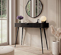 Стіл туалетний Perfect Home Ланте / Lante 1S/100 з 1 шухлядою і чорними ніжками Чорний (PFH-091188)