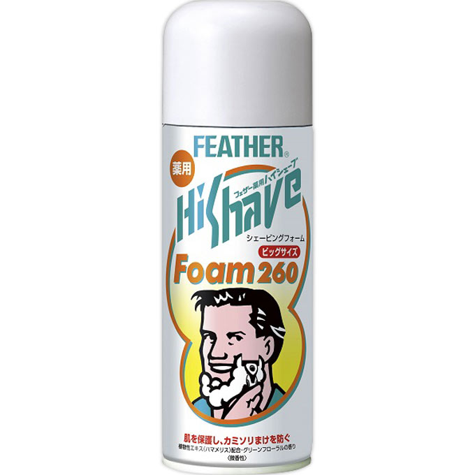 Піна для гоління екстракт гамамелісу з лікувальним ефектом Feather "HiShave" 260 р (833064)