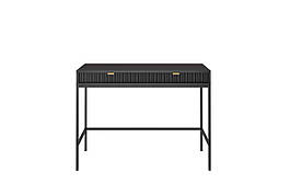 Стіл туалетний Perfect Home Нова / Nova з 2 шухлядами та чорними ніжками T104 Чорний (PFH-091264)