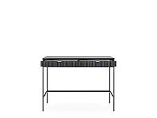 Стіл туалетний Perfect Home Нова / Nova з 2 шухлядами та чорними ніжками T104 Чорний (PFH-091264), фото 2