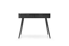 Стіл туалетний Perfect Home Зова / Zova з 2 шухлядами та чорними ніжками T103 Чорний (PFH-091374), фото 5