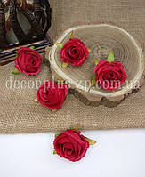 Головка троянди 5 см "Бона" маленька. Червона