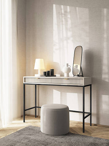 Стіл туалетний Perfect Home Нова / Nova з 2 шухлядами та чорними ніжками T104 Кашемір (PFH-091270), фото 1