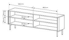 Тумба під телевізор з підсвіткою Perfect Home Лумі / Lumi 4D/181 4-дверна Кашемір (PFH-091389), фото 4