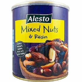 Мікс горіхів та сухофруктів Alesto Mixed Nuts&Raisins ж/б - 340 g