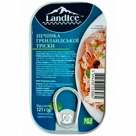 Печінка тріски Landice у вланому соку - 121 g