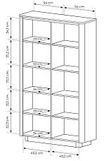 Стелаж Perfect Home Торро / Torro 2D/113 2-дверний Дуб кремона/чорний (PFH-091413), фото 4