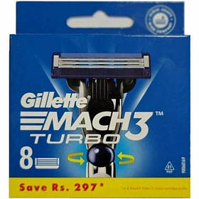 Змінні касети для гоління Gillette Mach 3 Turbo XL 3 леза (8 шт.)