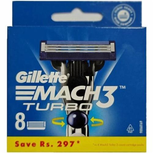 Змінні касети для гоління Gillette Mach 3 Turbo XL 3 леза (8 шт.), фото 1