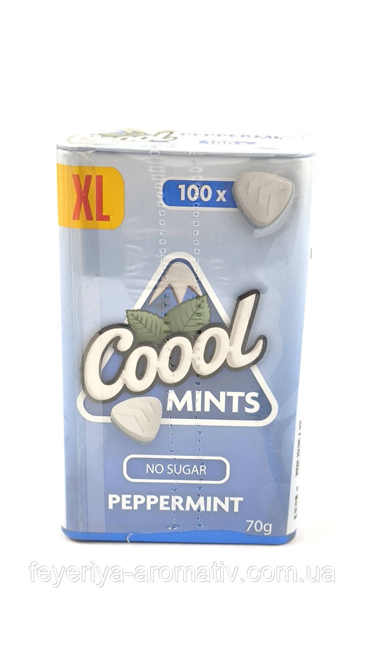 М’ятні льодяники без цукру Coool Mints Peppermint XL 70 г
