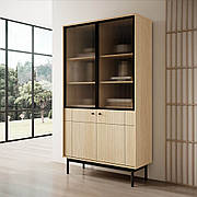 Вітрина Perfect Home Джапанді / Japandi WT104 2-дверна Дуб лінеа (PFH-091466)