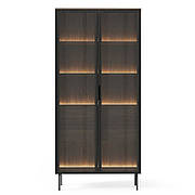 Вітрина висока з підсвіткою Perfect Home Лумі / Lumi 2D2S/91 2-дверна з 2 шухлядами Дуб дунін (PFH-091381)