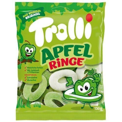 Trolli Цукерки желейні Apfel Ringe - 150 g, фото 1