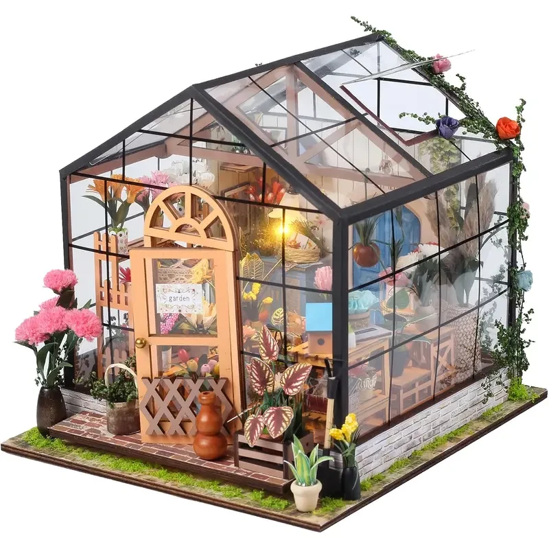 🔥Румбокс 3D CuteBee DIY DollHouse Теплиця | Інтер'єрний конструктор для збирання мініатюрного будиночка, фото 1