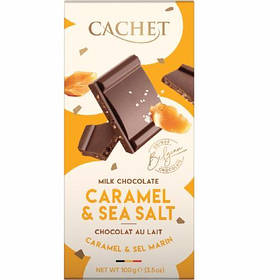 Шоколад молочний Cachet Caramel & Sea Salt 21431 - 100 g