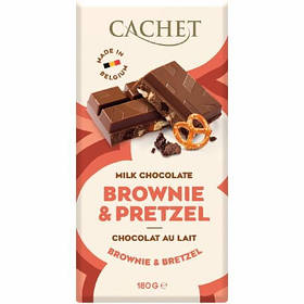 Шоколад молочний Cachet Brownie & Pretzel (31% cacao) 22132 (10.2025) - 180 g